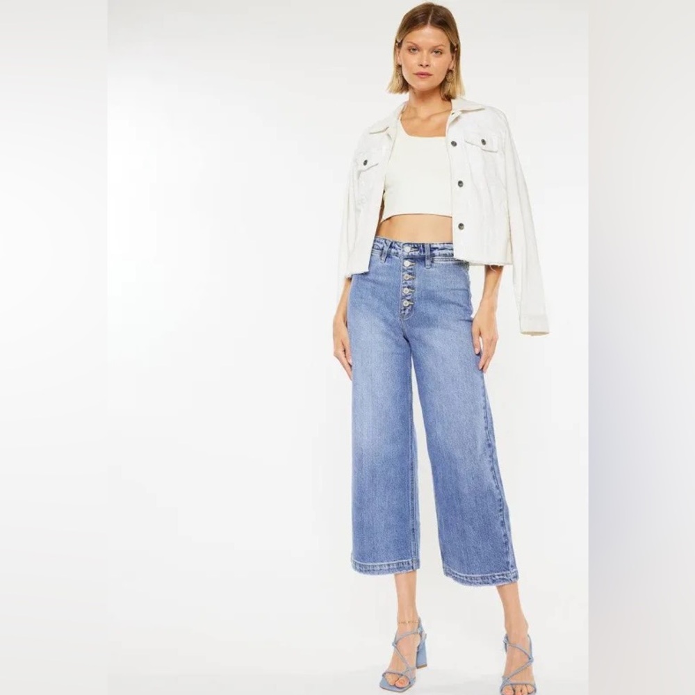 Kancan wide leg high rise jeans